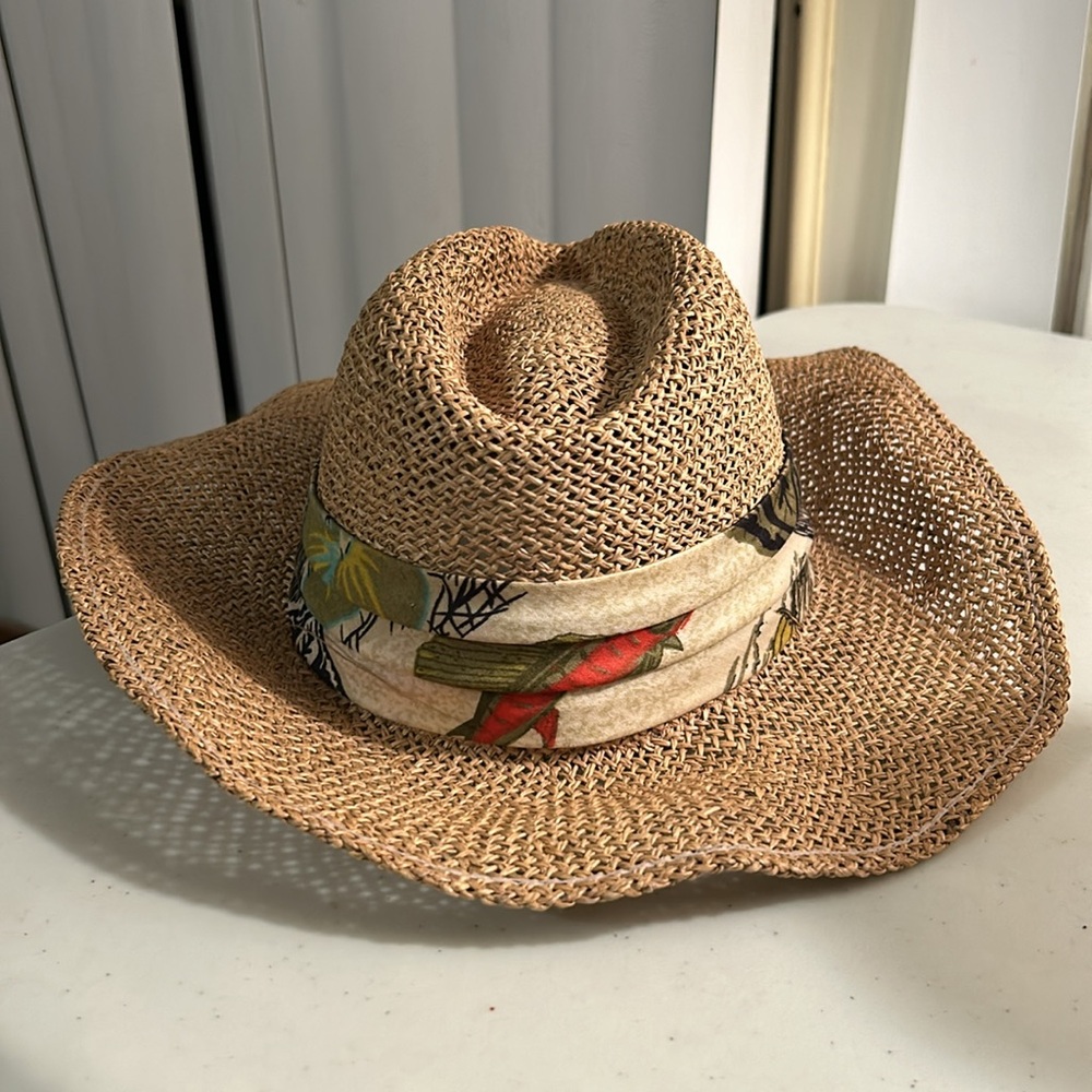 Vintage Original Panama Straw Jack Sz Small - Medium Made in USA w/Love Care …